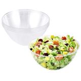 Matana – 5 Plastic Saladekommen, 3 Liter – Transparant – Herbruikbaar & Stevig – Voor Picknicks & Feestjes