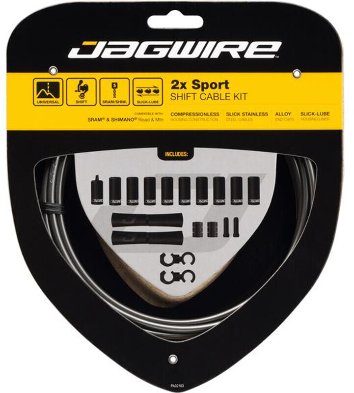 Jagwire 2X Sport Shift Schakelkabel Set voor Shimano/SRAM, ice grey