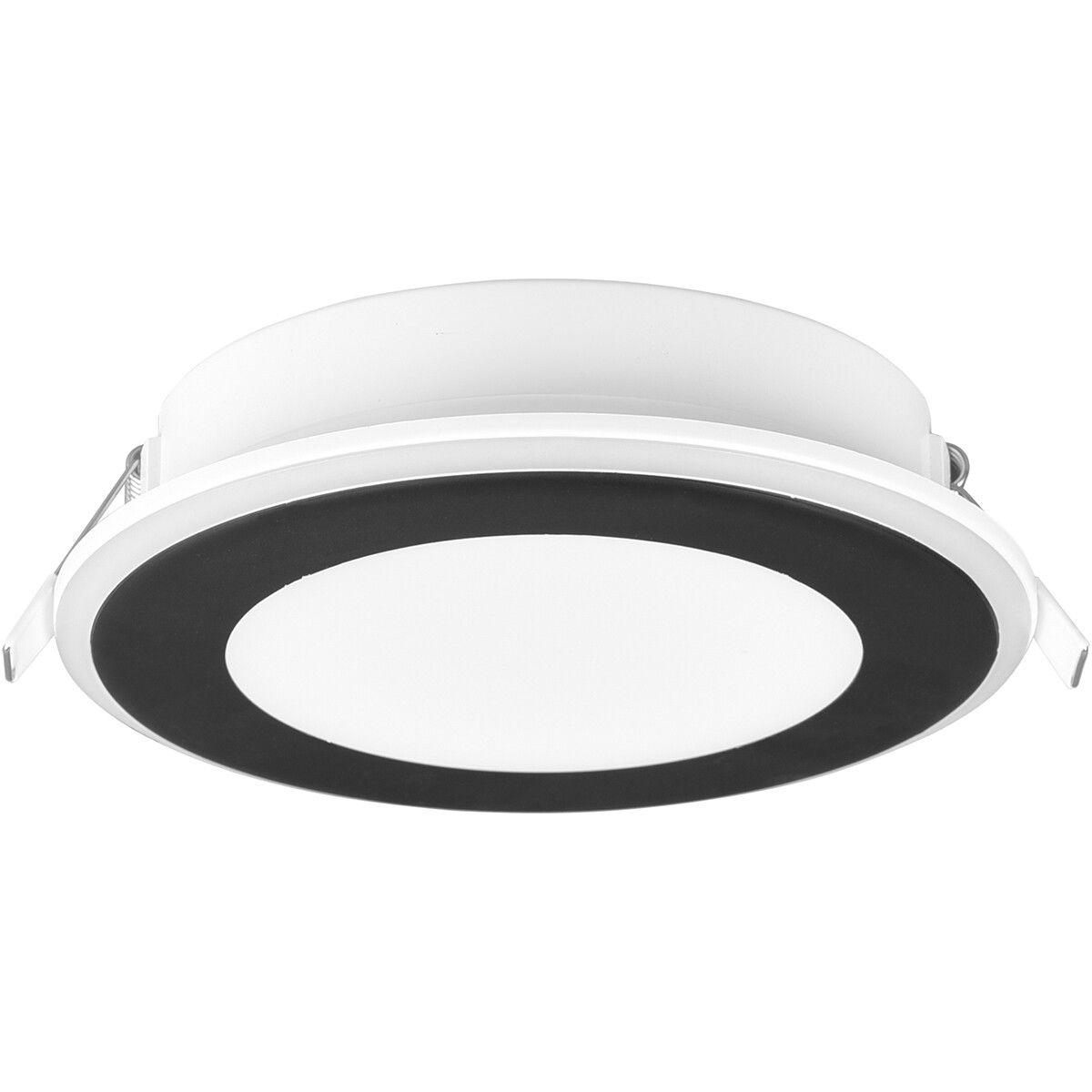 BES LED Trion Auran Inbouwspot - 10W - Warm Wit 3000K - Rond - Mat Zwart - Kunststof