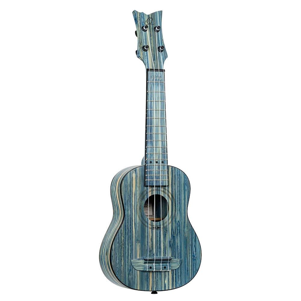 Ortega RUSWB-SO Bamboo Series Soprano Ukulele - Stonewashed - Includes Gigbag