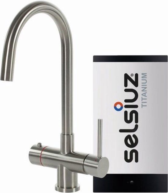 Selsiuz kranen Selsiuz Rond RVS (Inox) met TITANIUM Single boiler - 350257