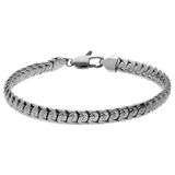 Lucardi Heren Stainless steel armband zilverkleurig 20 cm