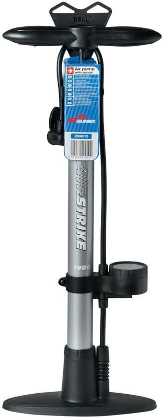 Car Plus Fietspomp Met Manometer Staal 58 Cm Zilver/zwart