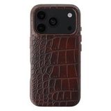 Selencia Croco Backcover met MagSafe voor de Apple iPhone 18 Pro Max / 17 Pro Max - Choco Brown