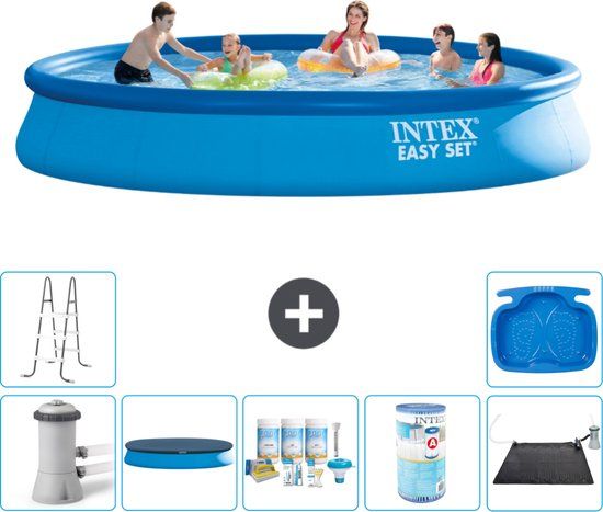Intex Easy Set Zwembad - Rond - 457 x 84 cm - Blauw - Compleet Pakket