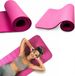Fitness-Star Yogamat voor fitness - Dikke, roze, gymnastiekmat, 183x61x1,0 cm