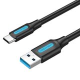 Vention COZBH USB-kabel USB 3.2 Gen 1 (3.1 Gen 1) 2 m USB A naar USB C 5 Gbit/s Zwart