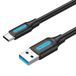 Vention COZBH USB-kabel USB 3.2 Gen 1 (3.1 Gen 1) 2 m USB A naar USB C 5 Gbit/s Zwart