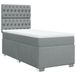 vidaXL Lit boxspring avec matelas, gris clair, 80x200 cm, rembourré