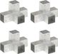 vidaXL Paalverbindingen - 4 stuks - X-vorm - 81x81 mm - Gegalvaniseerd Metaal