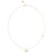 GUESS Moon Drops 16-18" Coin Pave Necklace Yellow Gold