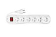 MicroConnect Power strip 6 outlets 5m wit