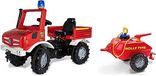 Rolly Toys RollyUnimog Fire Brandweerwagen Rood met Aanhanger