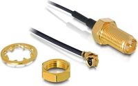 Delock RP-SMA Buchse zum Einbau - MHF/U.FL kompatibler Ste