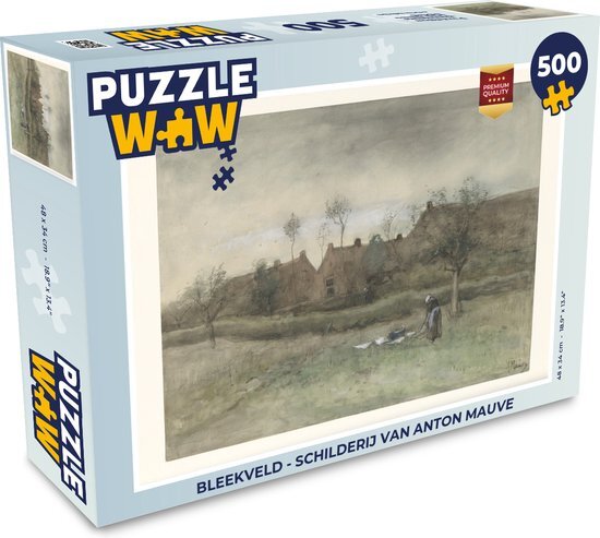 MuchoWow Puzzel Bleekveld - Schilderij van Anton Mauve - Legpuzzel - Puzzel 500 stukjes - Sinterklaas cadeautjes - Sinterklaas voor grote kinderen