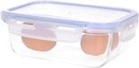 Cm Vershoudbakje/lunchbox - luchtdicht - met clips - glas - 17 x 12 x 6 cm - 590 ml