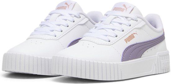 PUMA Carina 2.0 PS Meisjes Sneakers - PUMA White-Pale Plum-Deeva Peach - Maat 31