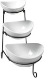 Cosy & Trendy Buffet Etagere / Serveertoren - 3-Laags | Porselein | Wit Zwart