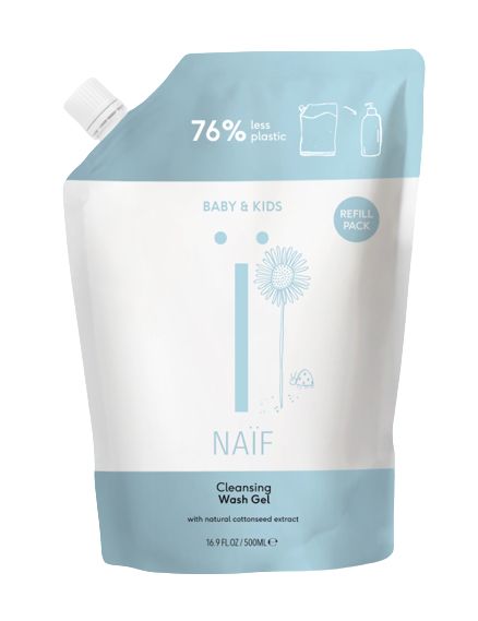 Naïf Baby Douchegel - 500ml - Navulverpakking - Gevoelige Huid - Hydraterend - Vegan