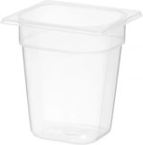 HENDI GN 1/6 container – polypropyleen – 3,4L – geur- en smaakvrij – transparant