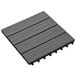 vidaXL Terras Tegel 3D-Design Grijs 30 x 30 cm WPC (11 stuks)