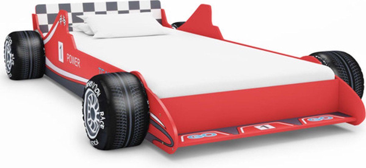 vidaXL Kinderbed raceauto rood 90x200 cm