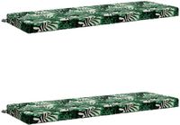 vidaXL - 2-delige - Bankkussens - SOEST - 2 - st - 100% - Polyester - Bladpatroon