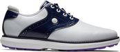 Footjoy Traditions 97926 Femme Chaussures de golf Blanc/Noir (Brillant) Détails violets (Arrière) Taille 37