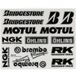 Brembo NGK etc. Sponsor Sticker Sheet 193x240mm