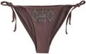 Next Dames Bikinibroekje met strikjes aan de zijkant en versierd met kralen - Chocolate Brown