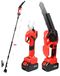 StarTech Elektrische kettingzaag voor takken - Telescopische 3-in-1 hoogstamzaag - 3500W borstelloos - Accu 21V/18V - Accu-aangedreven - Met 2 accu's