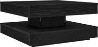 vidaXL Salontafel, 360 graden draaibaar, zwart, 70x70x34,5 cm