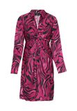 faina Jurk fuchsia / donkerroze / zwart