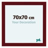 yd. Cadre photo 70x70 cm - Rouge vin balayé - MDF