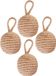 Best for Boots Esschert design deurstopper knoop - 4 stuks - 1.7 kg - bruin - jute - 14 x 14 cm