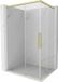 Mexen Rox Duo cabine de douche coulissante 110 x 100 cm, transparent, or brossé