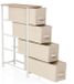 hjh LIVING Kast FOLDRESS S 20x48x75cm 4 vakken beige