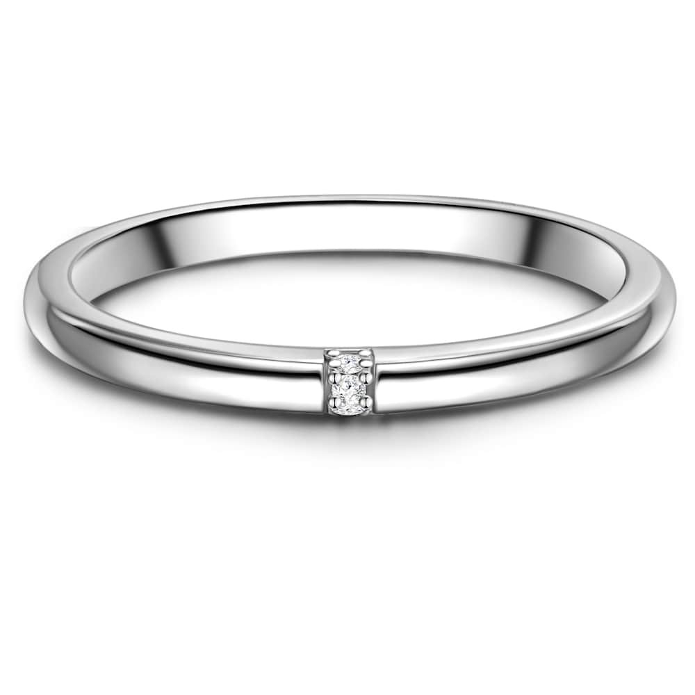 Glanzstücke München Glanzstücke München Zilveren ring Sterling zilver Zirkonia in Zilver Ringen Dames