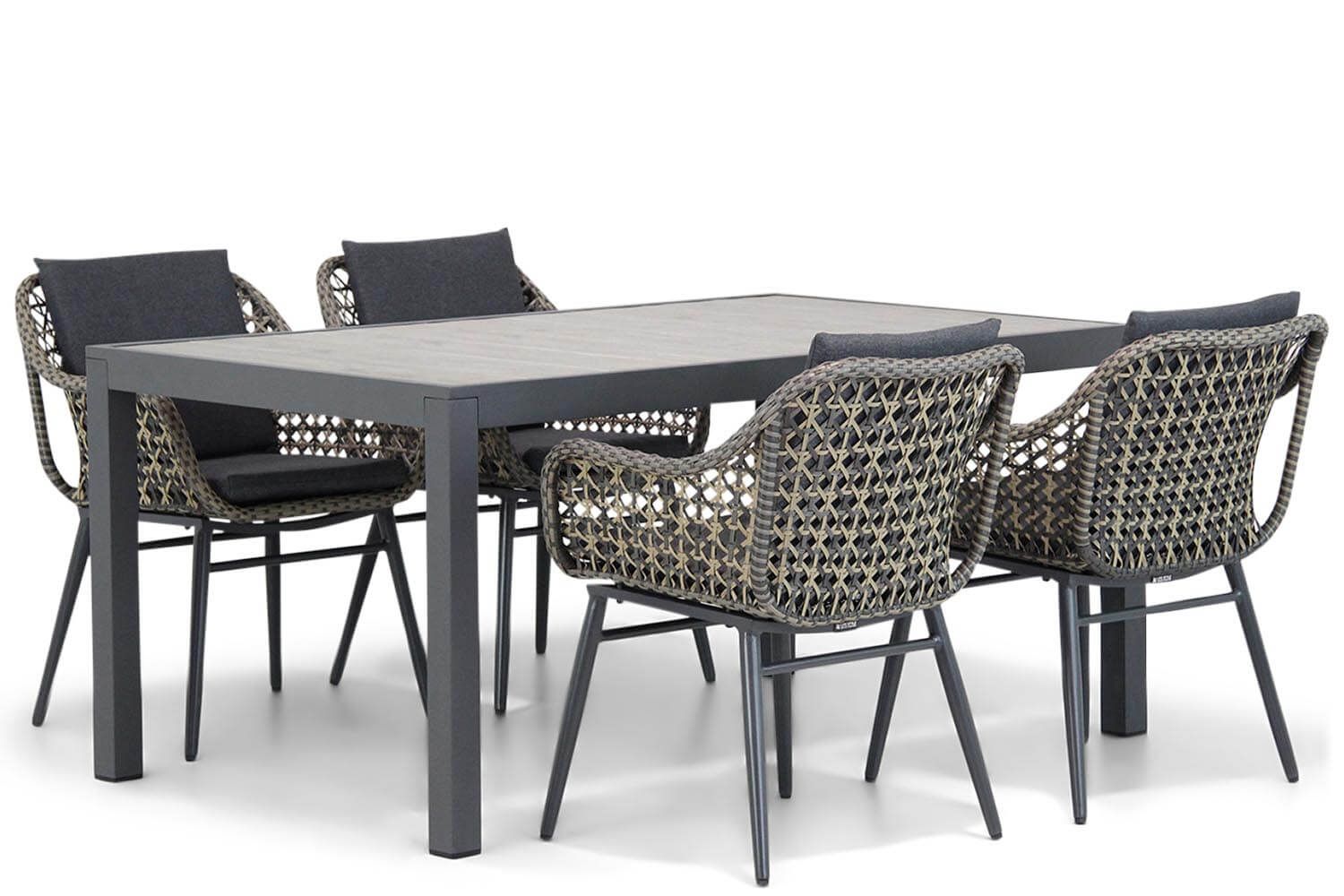 Lifestyle Garden Furniture Dolphin/Residence 164 cm dining tuinset 5-delig