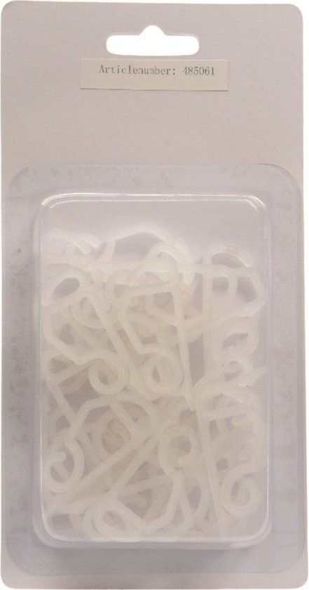 Lumineo Kerstverlichting Bevestiging Dakgoot Haakjes - 24 Stuks - Kunststof - Multi