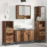Maison Exclusive - Ensemble de meubles de salle de bain, 4 pièces, bois de récupération, 90 x 33 x 60 cm