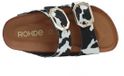 Rohde 5637 90 Slippers Synthetisch Zwart Koeienprint Dames - Zwart - 40