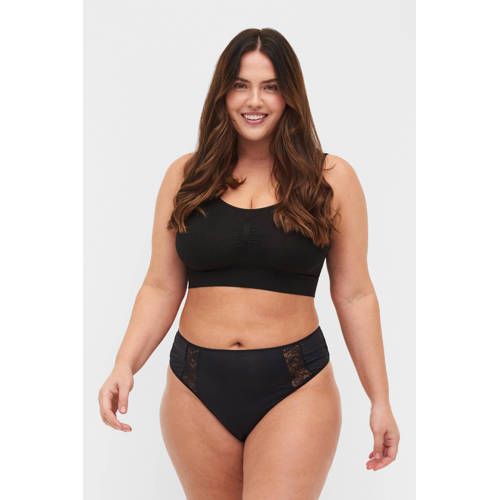 Zizzi string LBRITNEY (set van 3) zwart