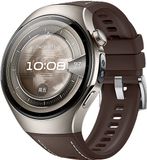 Strap-it Leren-siliconen hybrid bandje met 'perfect fit' aansluiting - geschikt voor Huawei Watch 5 - 42mm (donkerbruin)