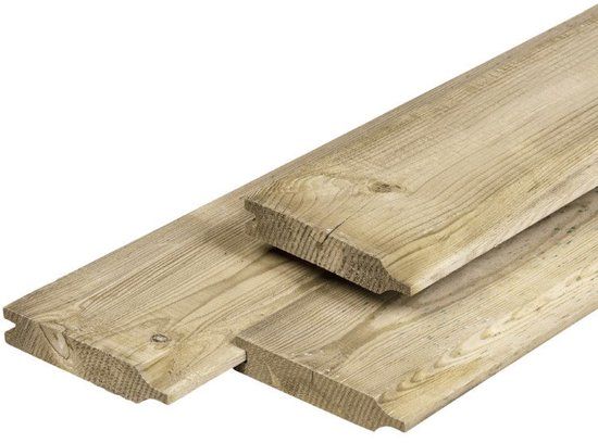 Merkloos Tuindeco Dubbel rabat Midden-Europees grenen 1,8x14,0x360 cm