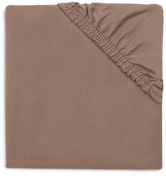 Jollein Hoeslaken Wieg - 40/50x80/90cm - Jersey - Milky Coffee