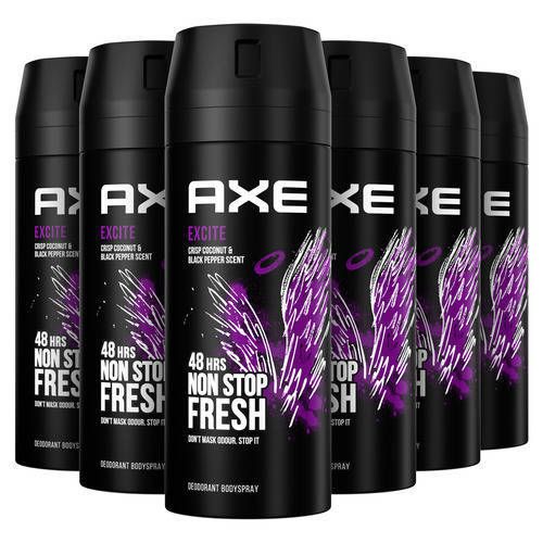 AXE Excite Deodorant Spray - 6 x 150 ml - Voordeelverpakking