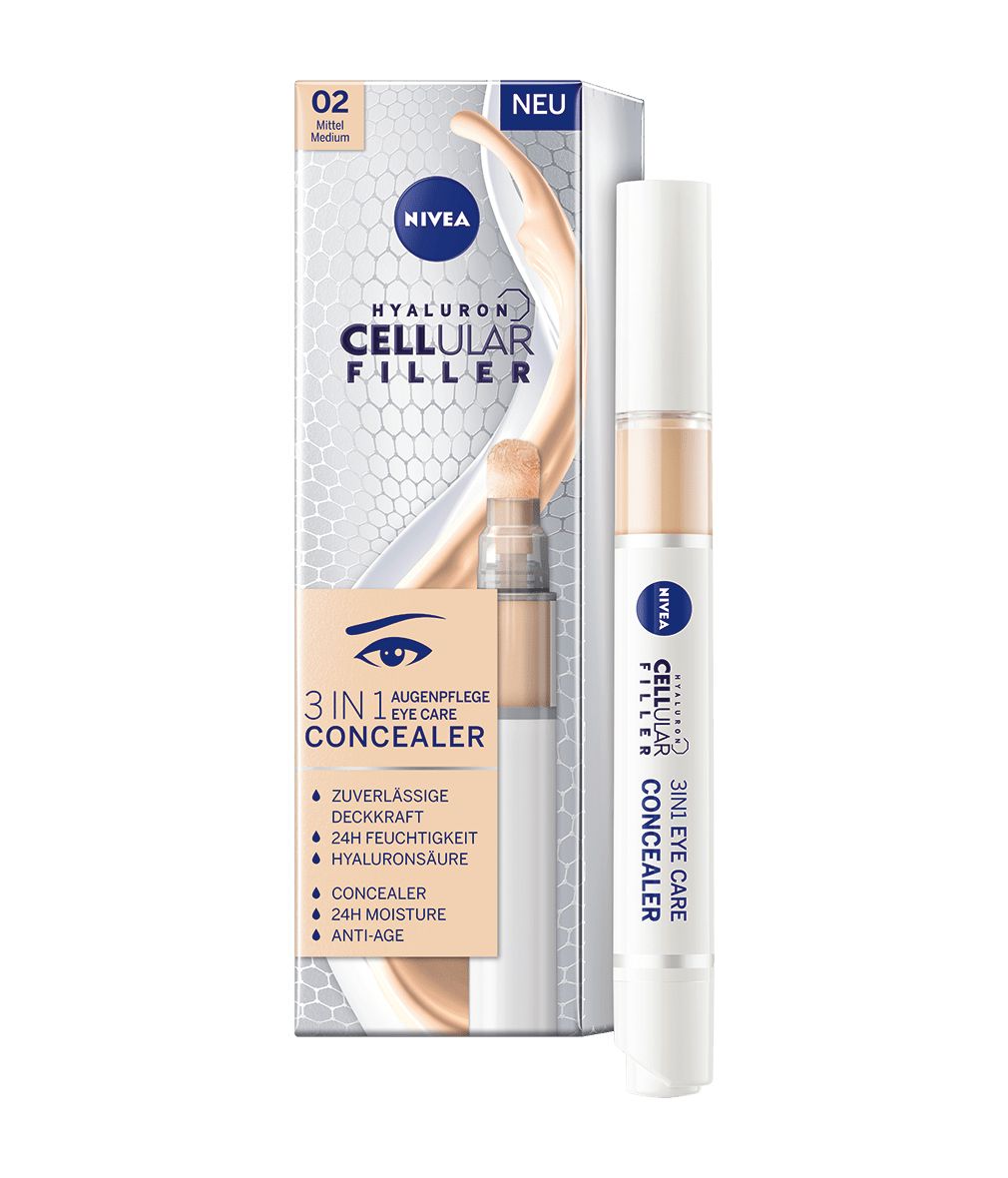NIVEA Cellular Filler 3 in 1 Eye Concealer Makeup - 4ml - Medium Skin