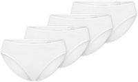 Schiesser Tai-Slip 95-5 Serie Dames Wit Katoen/Elastaan Effen 4 stuks M