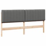 vidaXL Gestoffeerd hoofdbord bruin en licht grijs 200 cm